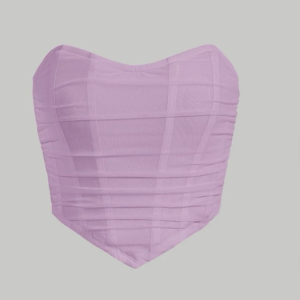 NEW🔸Pink Mesh Tube Top with zipper